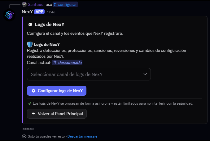 Sistema de logs de NexY